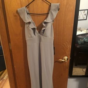 Lulus grey maxi dress